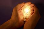 Hand holding light
